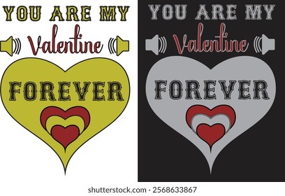 Modern valentine T-shirt Design for your love bird