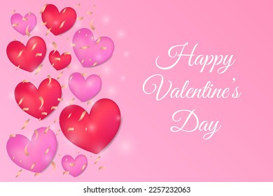 modern valentine's day background banner. romantic backdrop. lovely banner