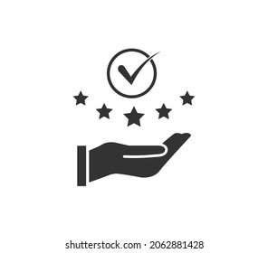 Modern value icon, top service rating icon on white background