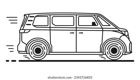 Modern Van Clipart Vector EPS