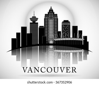 Modern Vancouver City Skyline Design. Canada