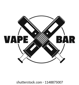 Modern vape bar logo. Simple illustration of modern vape bar vector logo for web design isolated on white background