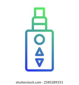 Modern Vape Device Linear Icon Illustration