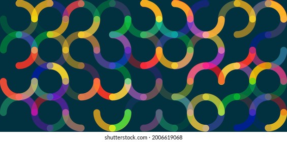 Modern various colored round rings. Abstract background circle ring, geometric elements. Web Banner design template.