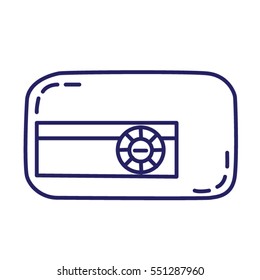 Modern vault icon in line style on white background