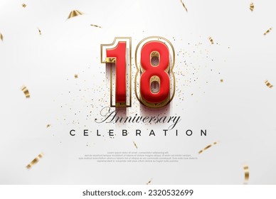 Modern vector 18th anniversary design. with modern luxury design concept. Premium vector background for greeting and celebration.