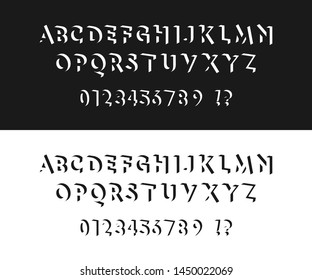 modern vector 3d font and alphabet