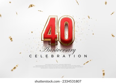 Modern vector 40th anniversary design. with modern luxury design concept. Premium vector background for greeting and celebration.