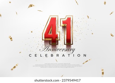 Modern vector 41st anniversary design. with modern luxury design concept. Premium vector background for greeting and celebration.