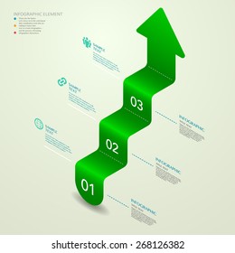 modern vector abstract 3d arrow infographic elements.can be used for workflow layout, diagram, number options, web design.  illustration ,EPS10