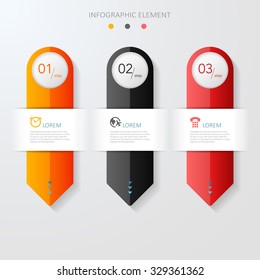 modern vector abstract 3d lable  infographic elements.can be used for workflow layout, diagram, number options, web design.  illustration ,EPS10