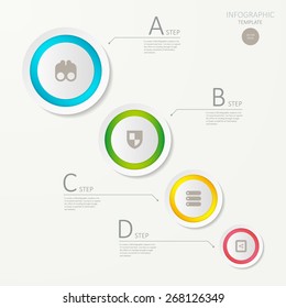 modern vector abstract 3d ring  infographic elements.can be used for workflow layout, diagram, number options, web design.  illustration ,EPS10