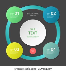 modern vector abstract 3d ring  infographic elements.can be used for workflow layout, diagram, number options, web design.  illustration ,EPS10