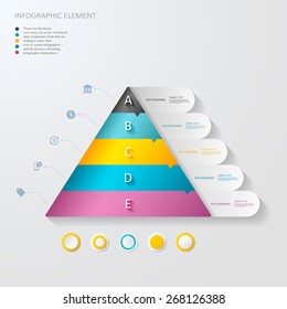 Modern Vector Abstract 3d Triangle  Infographic Elements.can Be Used For Workflow Layout, Diagram, Number Options, Web Design.  Illustration ,EPS10