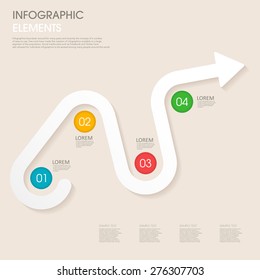 modern vector abstract arrow chart infographic elements.can be used for workflow layout, diagram, number options, web design.  illustration ,EPS10