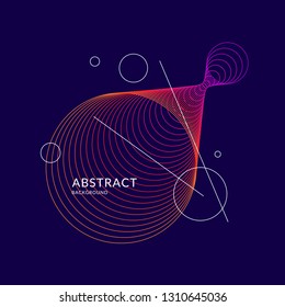 Modern vector abstract background with colored lines. Illustration suitable for design