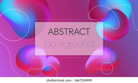 Modern vector abstract background, fluid elements trendy design.