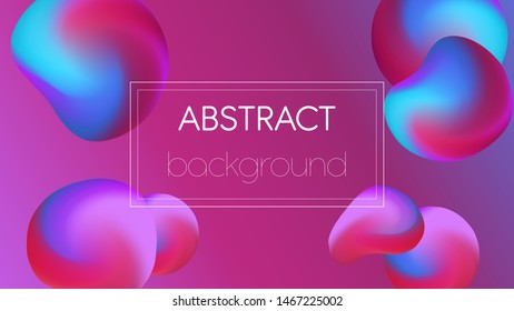 Modern vector abstract background, fluid elements trendy design.