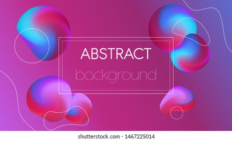 Modern vector abstract background, fluid elements trendy design.