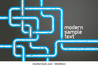 Modern vector abstract background with lines, gradients and grunge effect