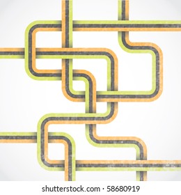 Modern vector abstract background with lines, gradients and grunge effect. Fully editable, grunge effect can be deleted.