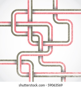 Modern vector abstract background with lines, gradients and grunge effect. Fully editable, grunge effect can be deleted (opacity mask).