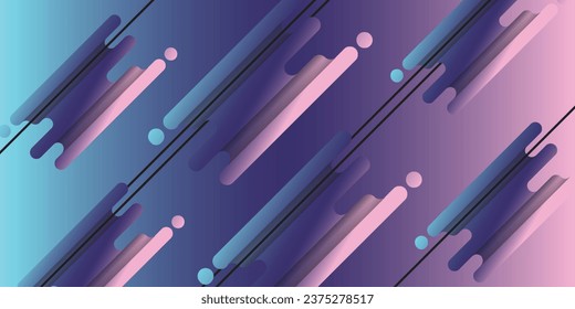 Modern vector abstract background for wallpaper, pink and light blue colors dark blue combination. Technology abstract background with pastel gradient color outlines. Polygonal geometric vector design