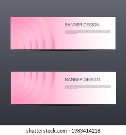Modern Vector Abstract Banner Design Web Template. Pink abstract business banner template design.