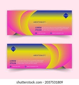 Diseño de carteles Gráfica vectorial, con un moderno esquema de color azul líquido, amarillo y rosa.
Fondo de línea ondulada.