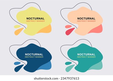 Conjunto de banners abstractos vectoriales modernos, plantilla para diseño web e impreso, listo para usar plantilla