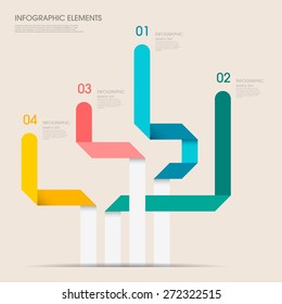 modern vector abstract bar chart infographic elements.can be used for workflow layout, diagram, number options, web design.  illustration ,EPS10