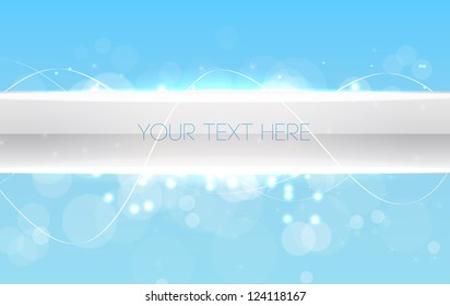 Modern vector abstract blue light glowing blurry background with bokeh effect