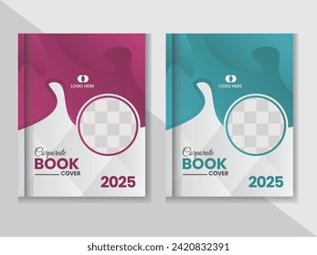 Plantilla de diseño de portada de libro abstracta Vector moderna.