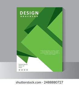 Modern Vector abstract book cover template with green colour, Abstract Brochure template design, cover design, annual report, magazine ads, flyer, booklet A4 size,