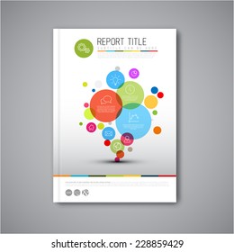 Modern Vector abstract brochure / book / flyer design template 