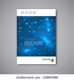 Modern Vector abstract brochure / book / flyer design template with triangles