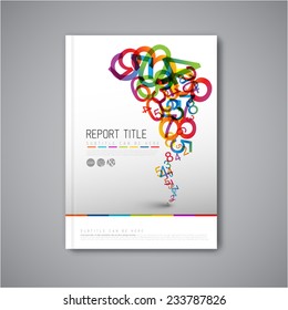 Modern Vector abstract brochure / book / flyer design template with numbers