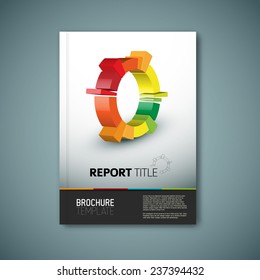 Modern Vector abstract brochure / book / flyer design template with abstract shape