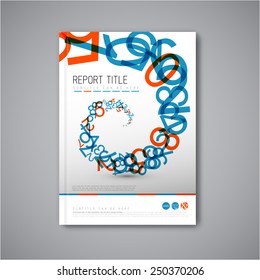 Modern Vector abstract brochure / book / flyer design template with numbers