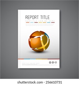 Modern Vector abstract brochure / book / flyer design template with abstract shape