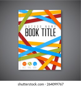 Modern Vector abstract brochure / book / flyer design template - light  version