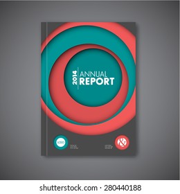 Modern Vector abstract brochure / book / flyer design template with circles