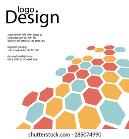 Modern Vector abstract brochure / book / flyer design template with paper with logo design and text in polygon background