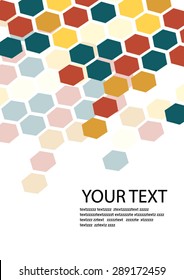 Modern Vector abstract brochure / book / flyer design template with paper with logo design and text in polygon background