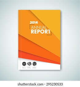 Modern Vector abstract brochure / book / flyer design template - orange version