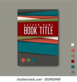 Modern Vector abstract brochure / book / flyer design template - retro color version