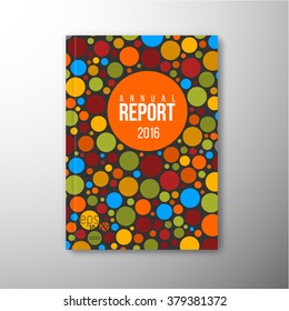 Modern Vector abstract brochure / book / flyer design template with colorful circles