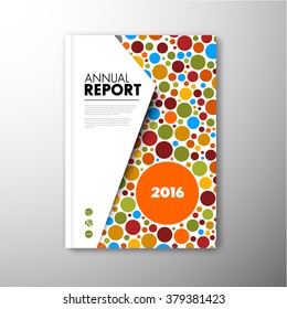 Modern Vector abstract brochure / book / flyer design template with colorful circles