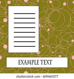 Modern Vector abstract brochure / book / flyer design template with circles