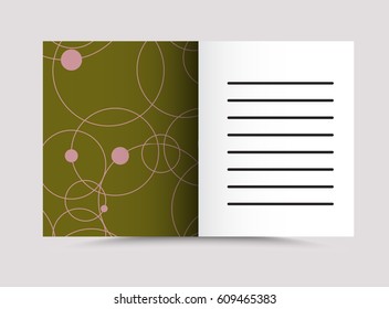 Modern Vector abstract brochure / book / flyer design template with circles